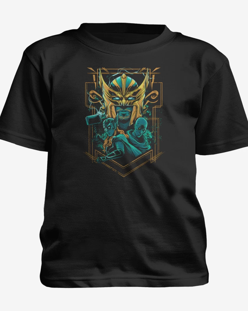 Polera de niño Negro de Thor de Amor & Trueno