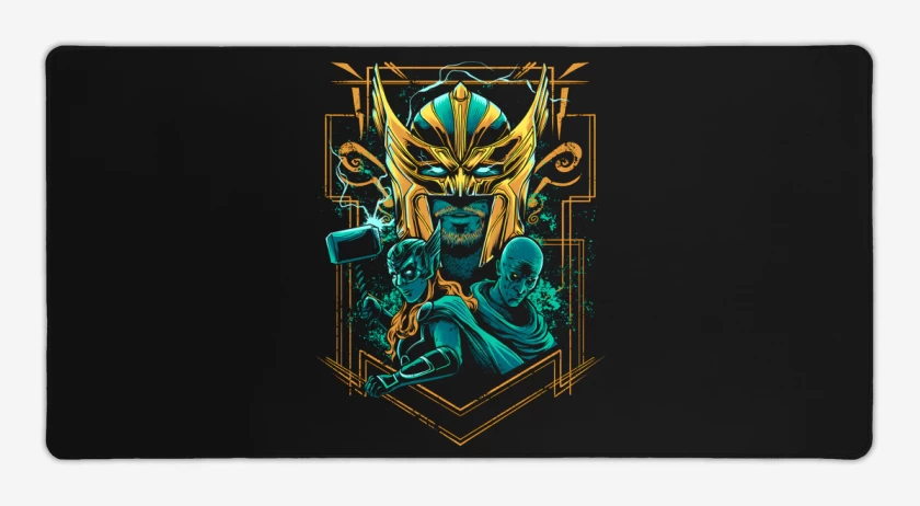 Mouse pad Gamer Negro de Thor de Amor & Trueno