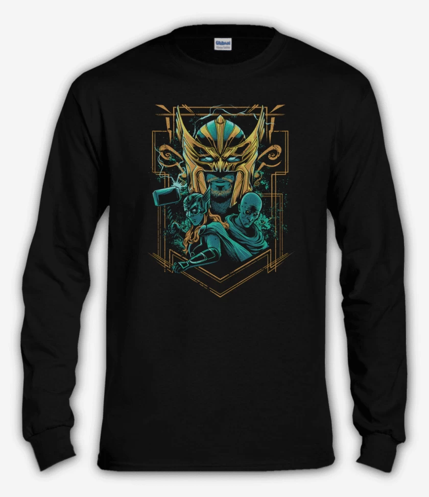 Polera manga larga Negro de Thor de Amor & Trueno