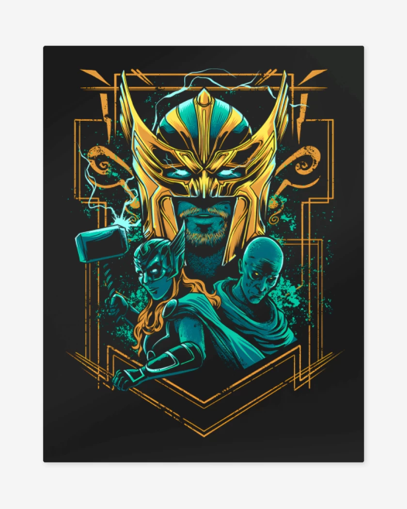 Print metalico Negro de Thor de Amor & Trueno