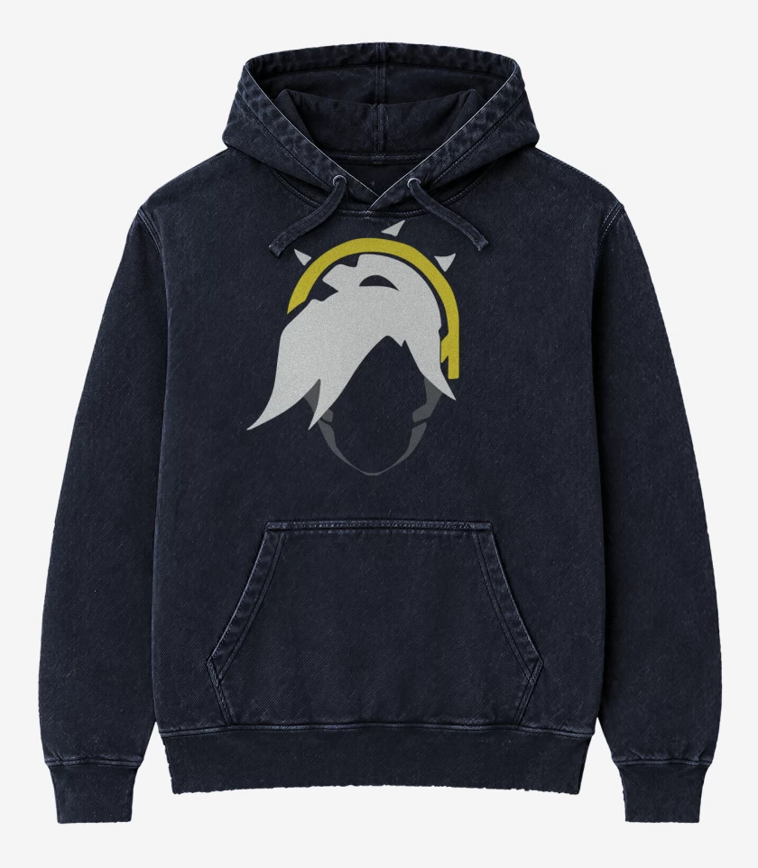 Poleron Canguro Acid Wash Azul Marino de Mercy