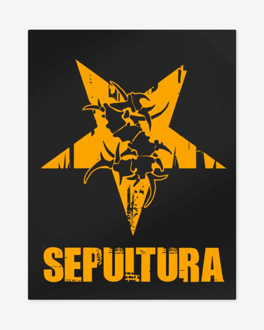 Print metalico Negro de Sepultura