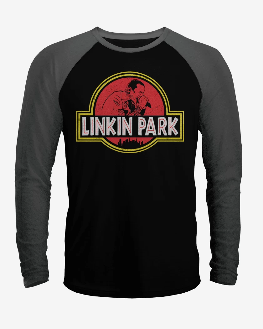 Polera Raglan Negro / Negro Heather de Linkin Park