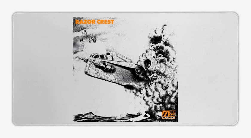 Mouse pad Gamer Blanco de Razor Crest