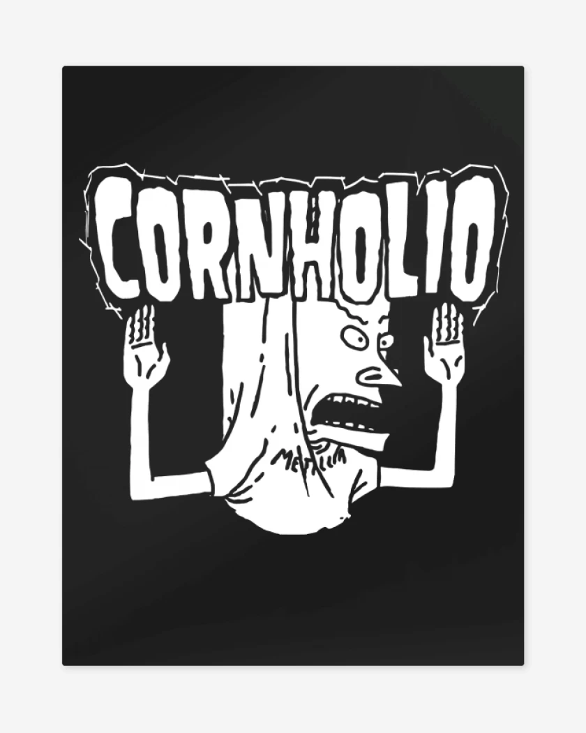 Print metalico Negro de Cornholio