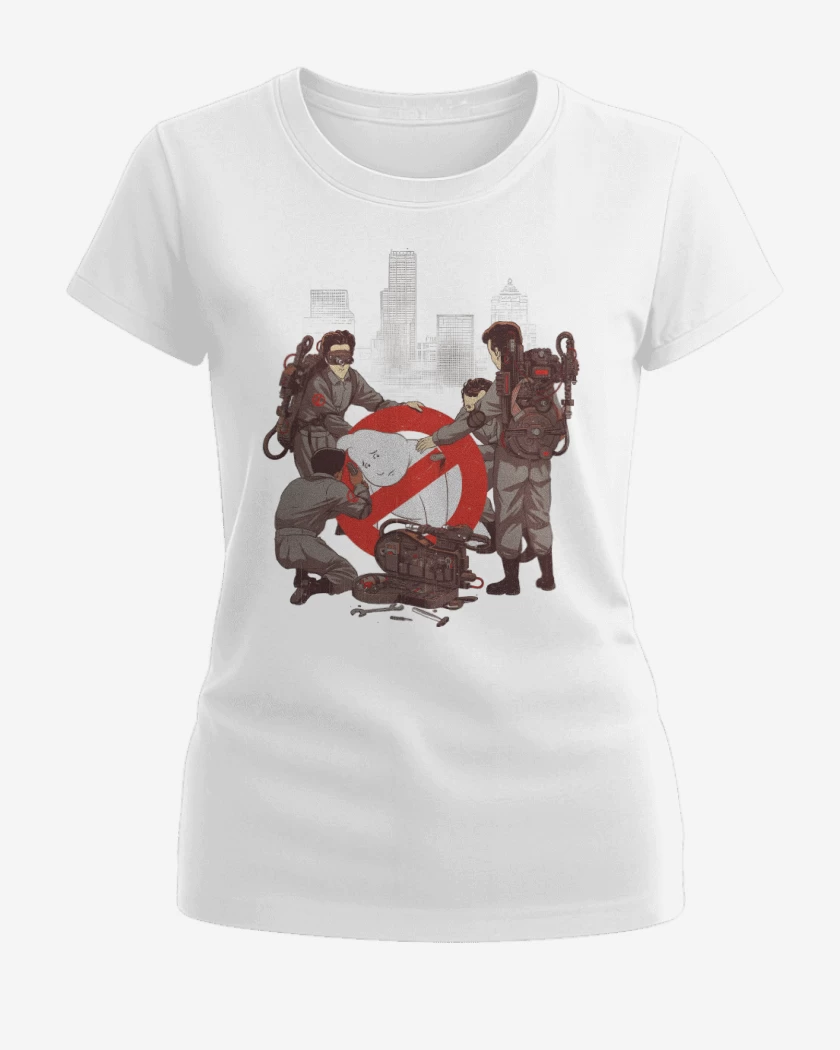Polera de Mujer Blanco de Fantasma Atrapado