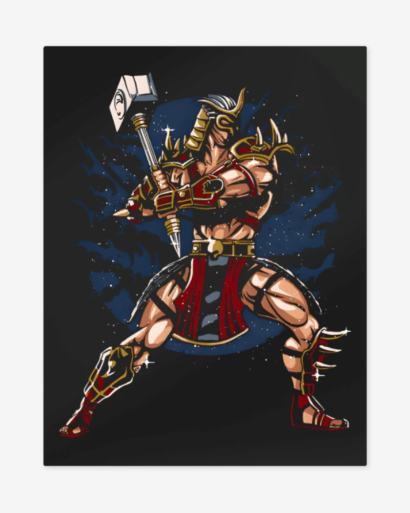 Print metalico Negro de Shao Kahn