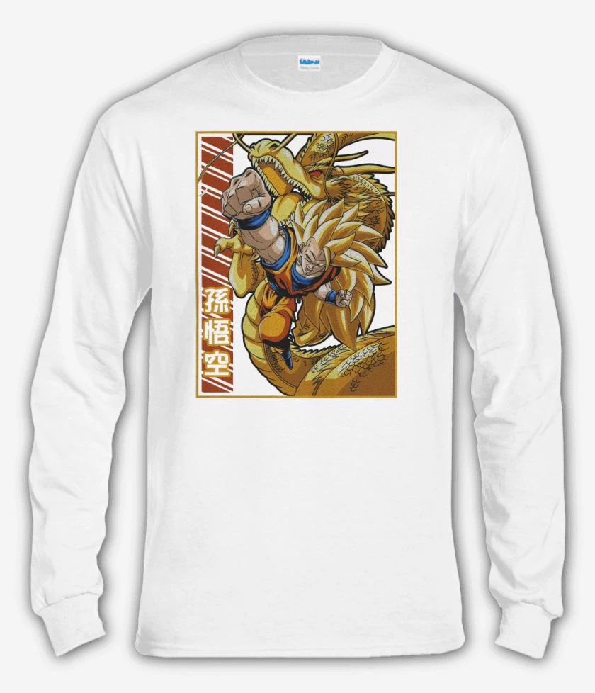 Polera manga larga Son Goku fase 3