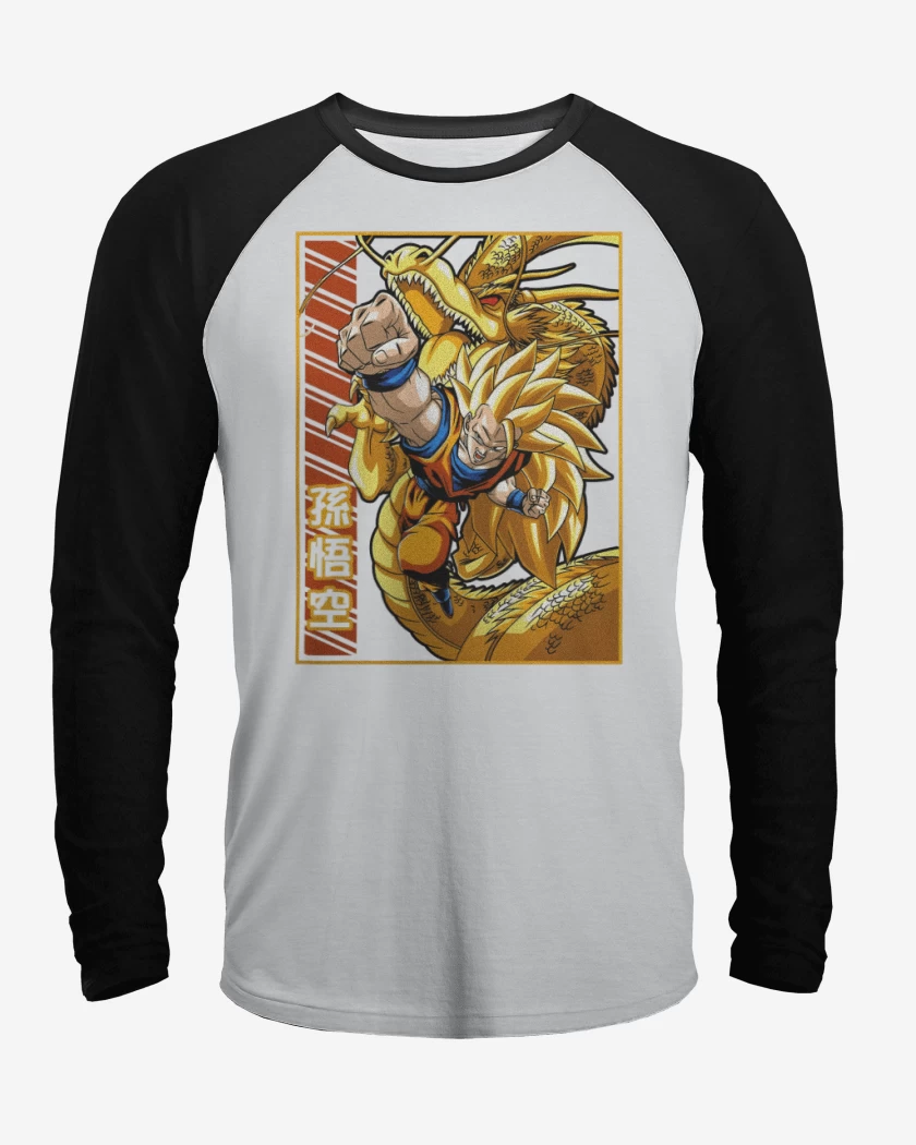 Polera Raglan Son Goku fase 3