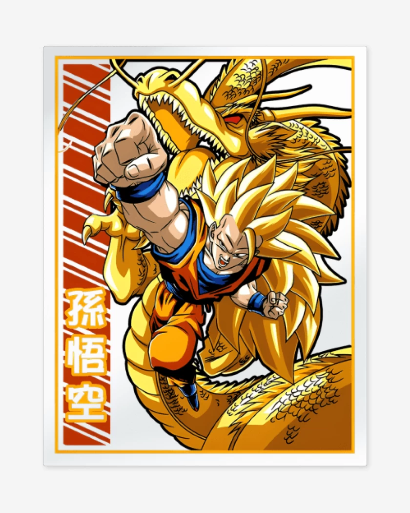 Print metalico Blanco de Son Goku fase 3
