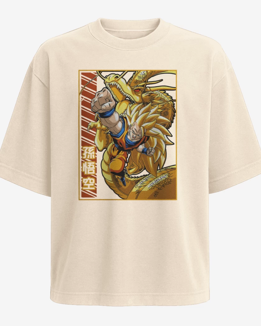 Polera Oversize Son Goku fase 3