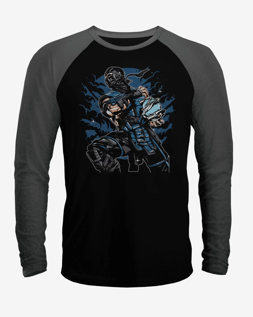 Polera Raglan Negro / Negro Heather de Sub Zero 2