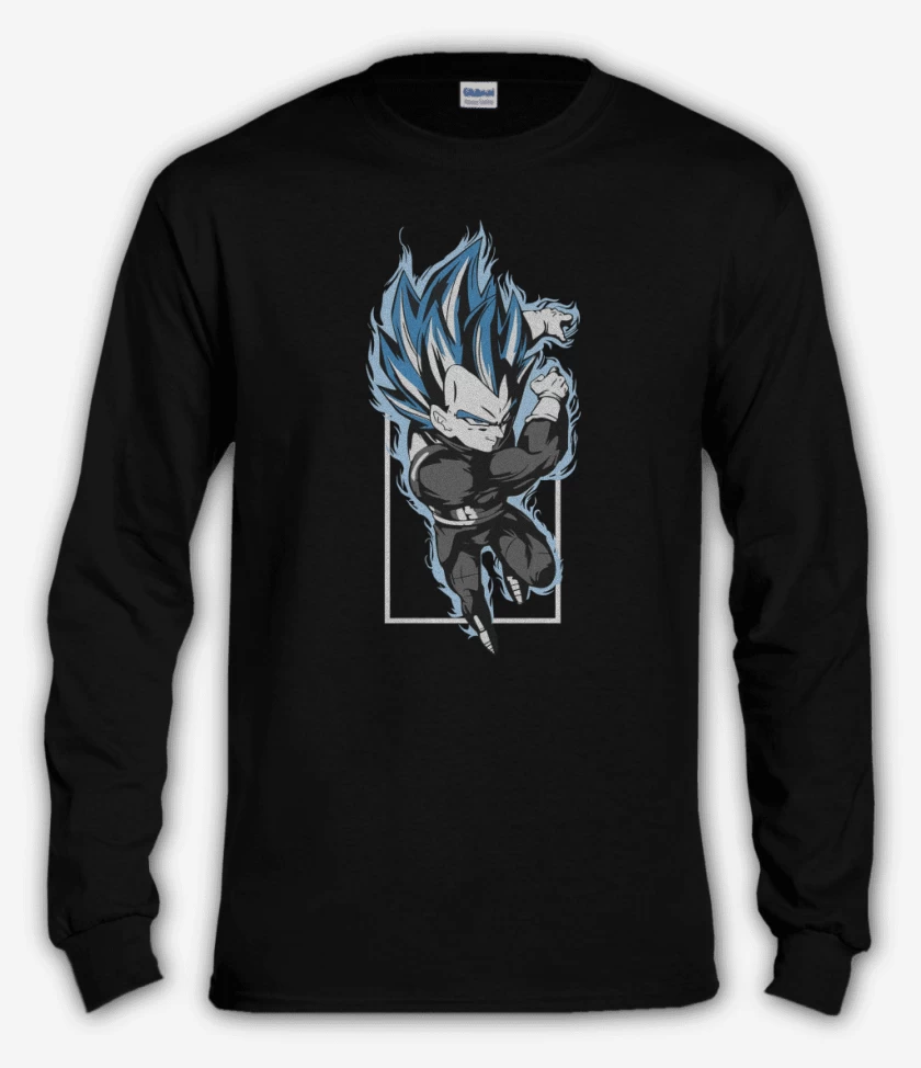 Polera manga larga Negro de Vegeta Blue Saiyan