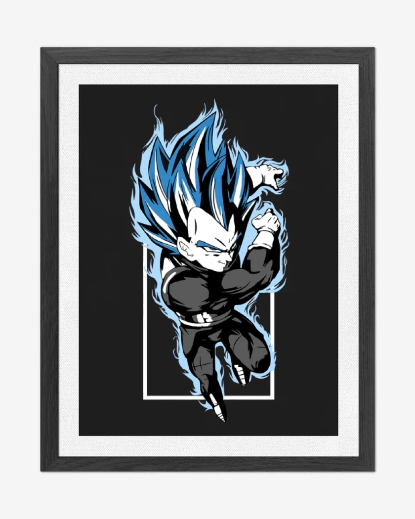 Cuadro decorativo Negro de Vegeta Blue Saiyan