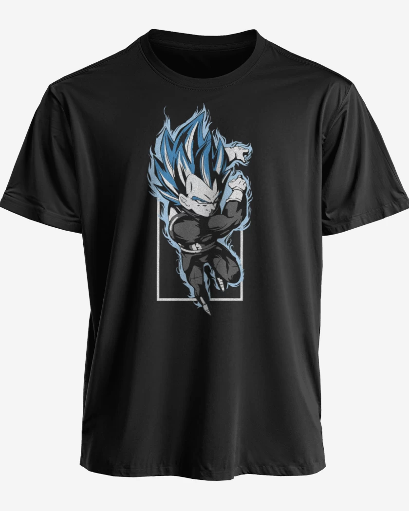 Polera premium Negro de Vegeta Blue Saiyan