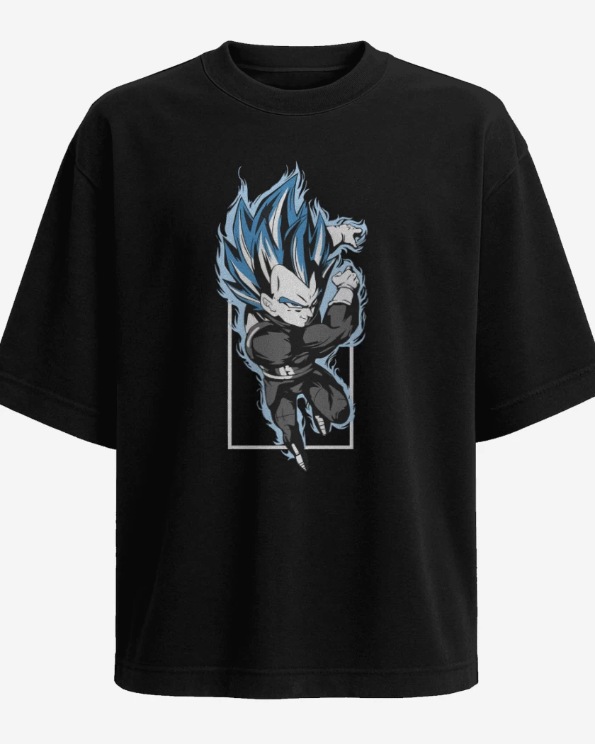 Polera Oversize Vegeta Blue Saiyan