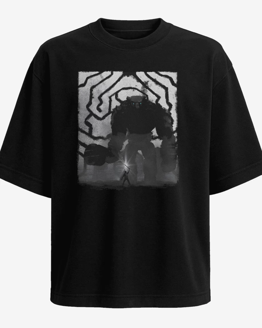 Polera Oversize Negro de Shadow of the Colossus 3