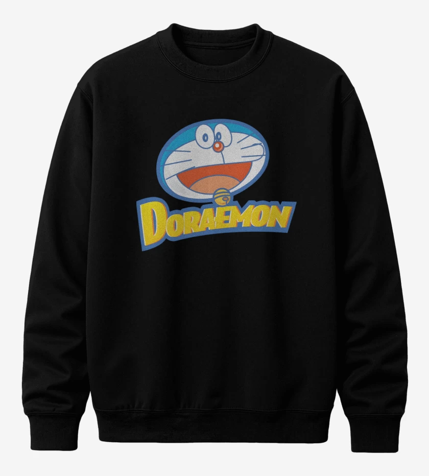 Poleron polo Negro de Doreamon El Gato Cósmico