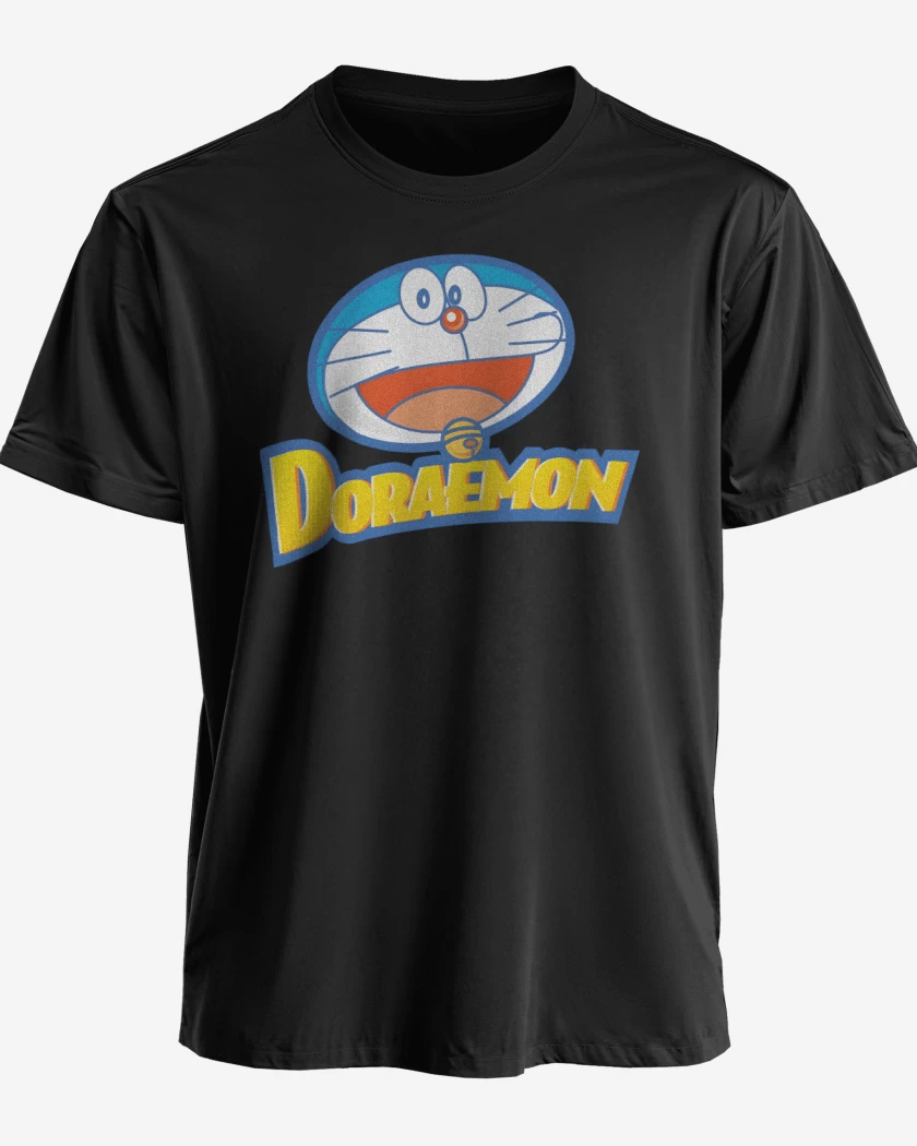 Polera premium Negro de Doreamon El Gato Cósmico