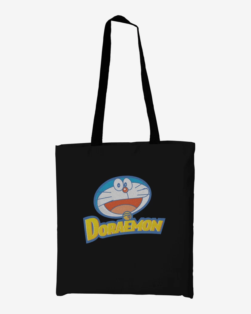 Totebag Negro de Doreamon El Gato Cósmico
