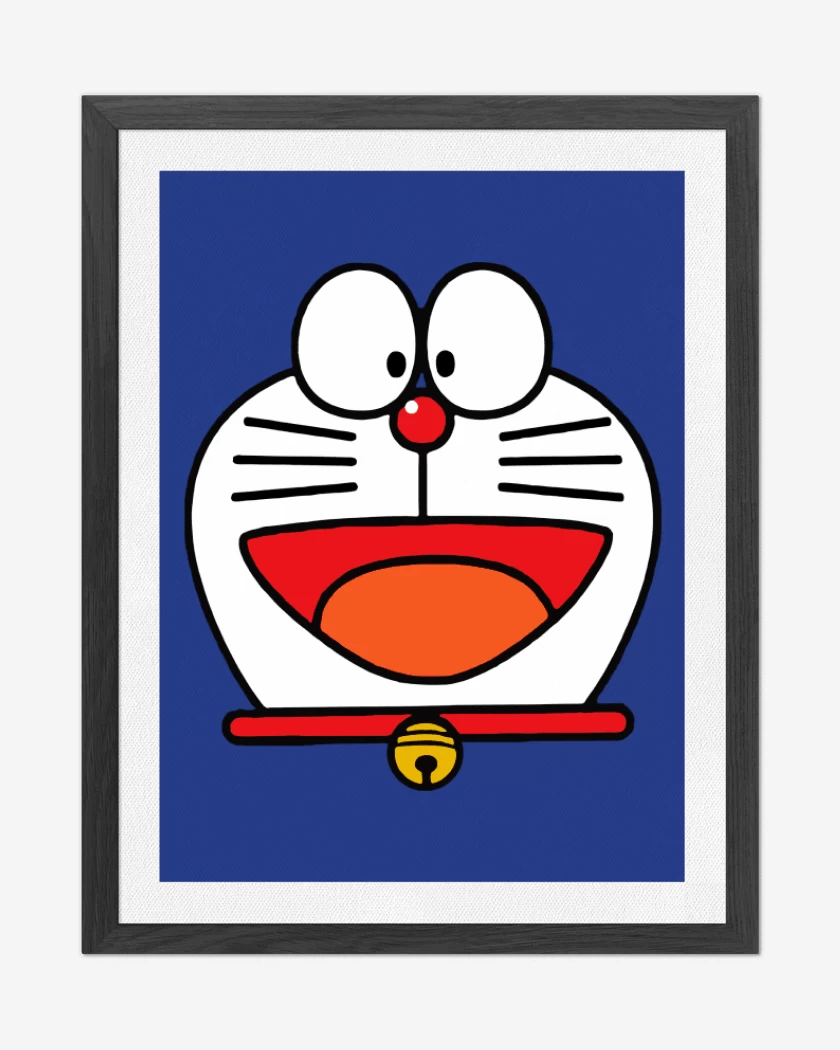 Cuadro decorativo Azul Rey de Doraemon Face