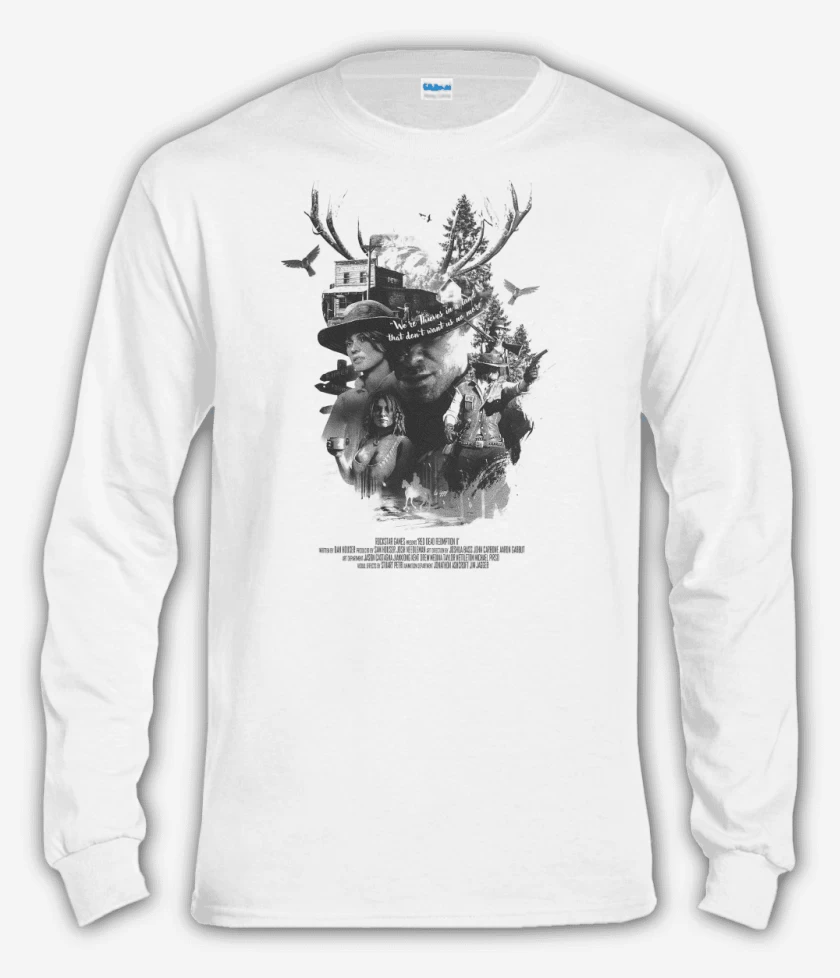 Polera manga larga Blanco de Historias del Viejo Oeste