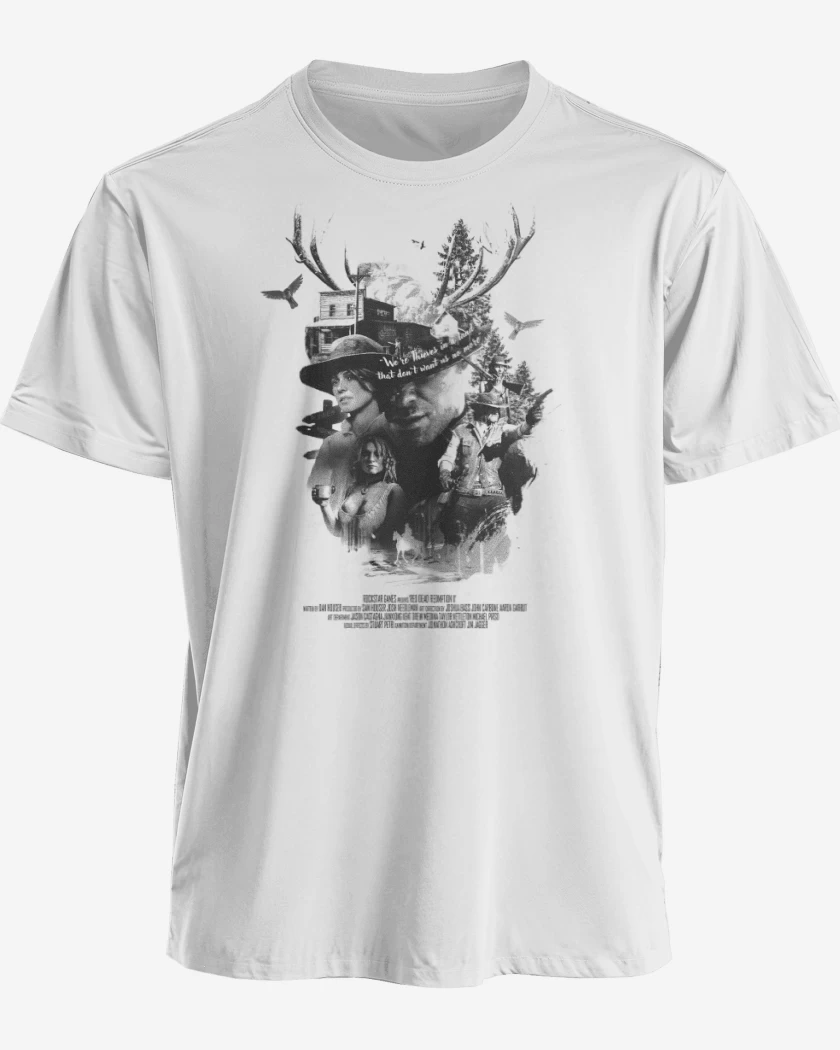 Polera premium Blanco de Historias del Viejo Oeste