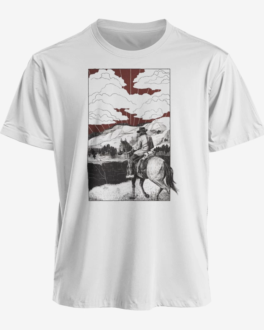 Polera Blanco de Cabalgata de Morgan