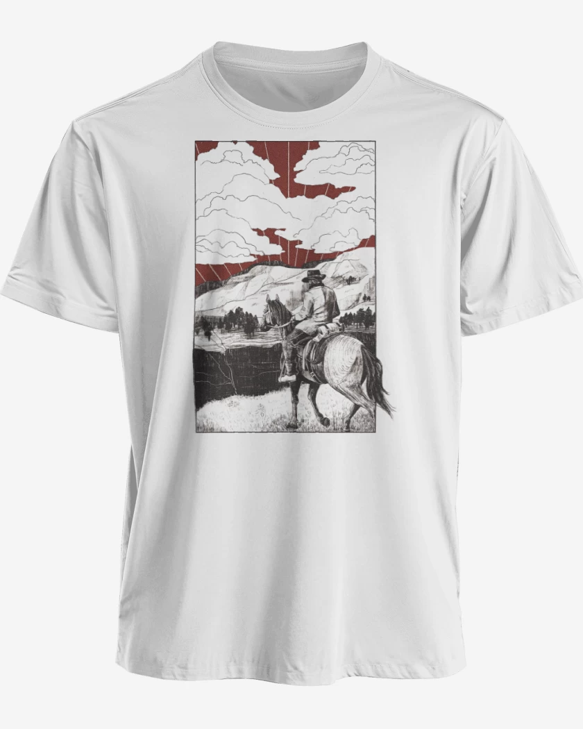 Polera premium Blanco de Cabalgata de Morgan