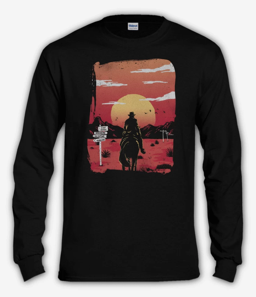 Polera manga larga Negro de Way to Nowhere