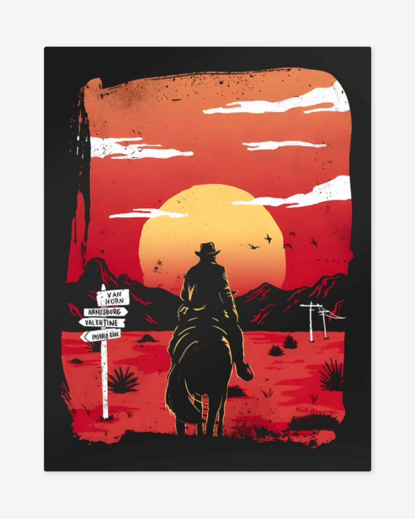 Print metalico Negro de Way to Nowhere