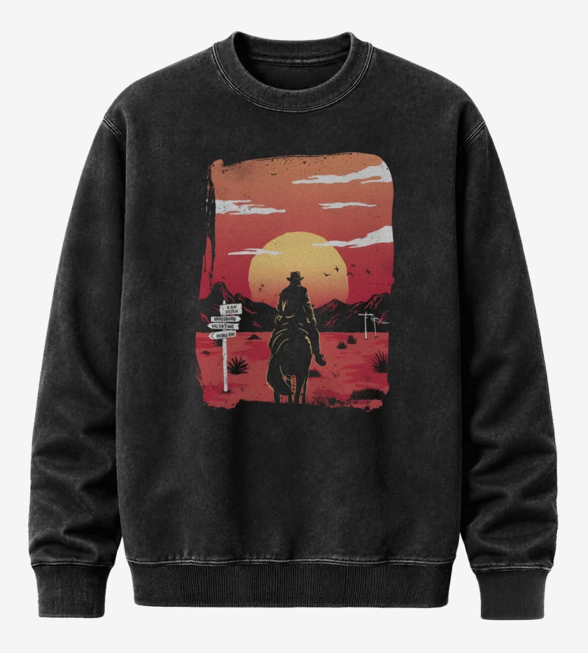 Poleron Polo Acid Wash Negro de Way to Nowhere