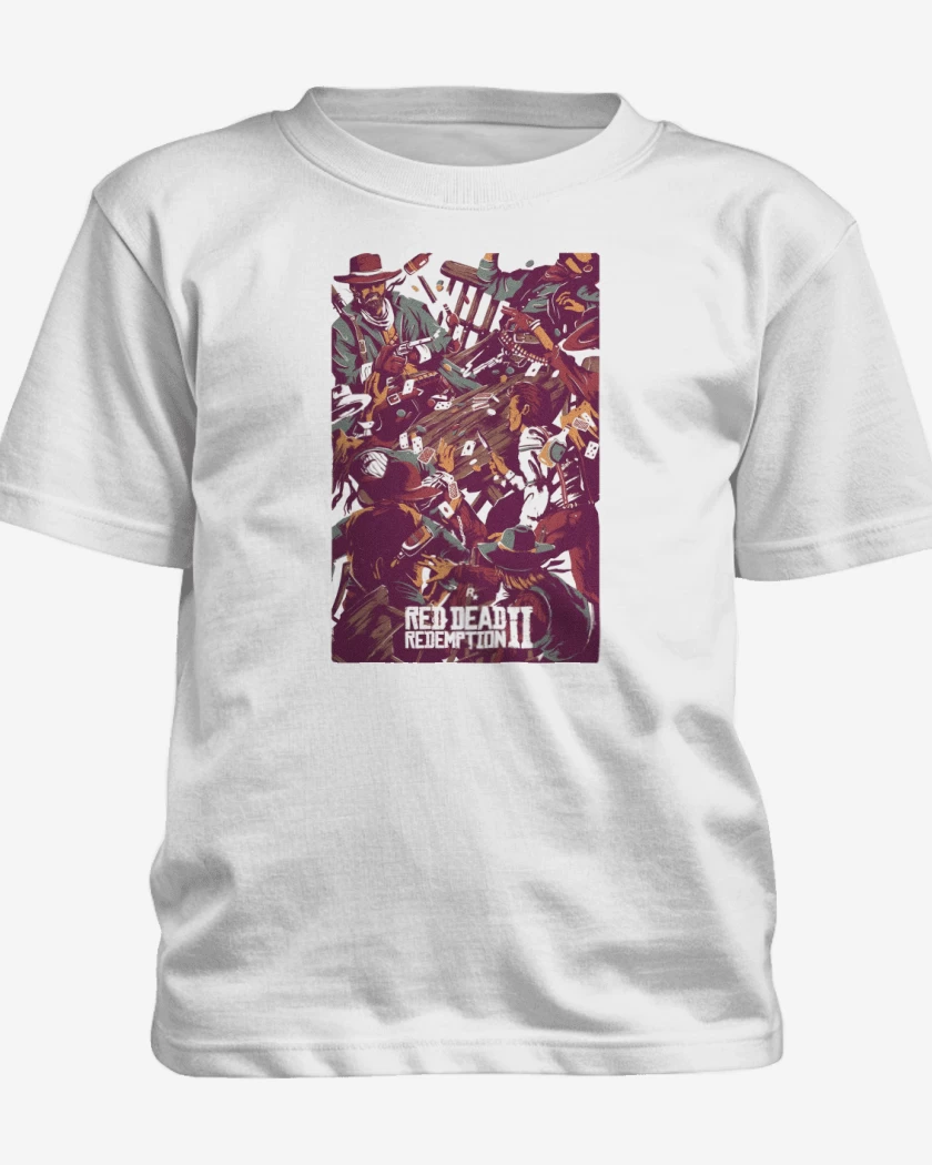 Polera de niño Blanco de Pelea de Cantina