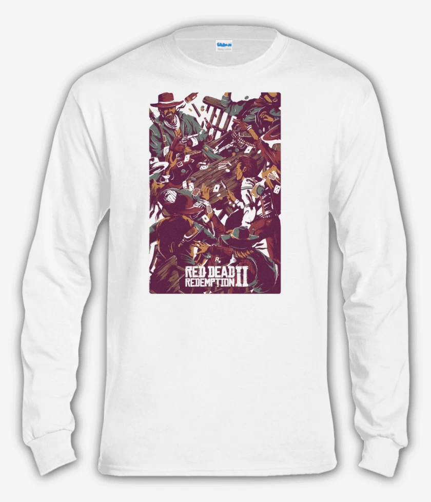 Polera manga larga Blanco de Pelea de Cantina