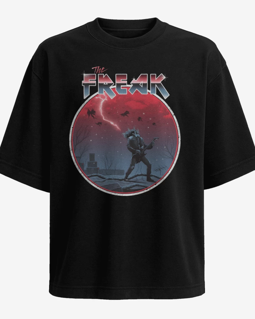 Polera Oversize Negro de The Freak Eddie Munson