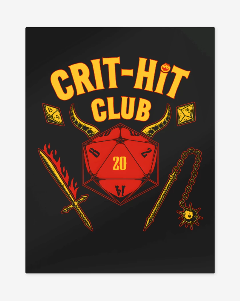 Print metalico Critical Hit Club