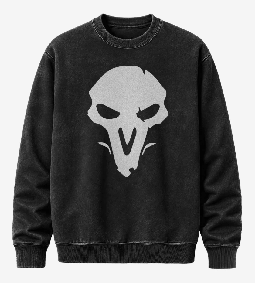Poleron Polo Acid Wash Negro de Reaper
