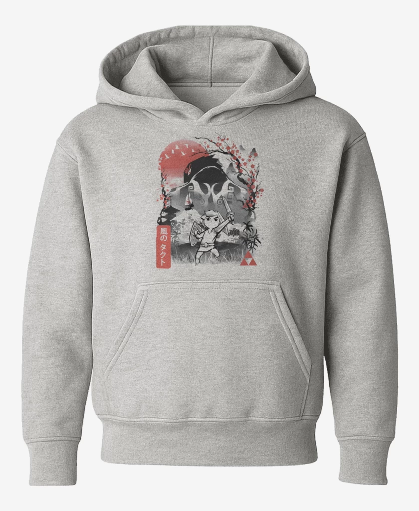 Poleron de niño Gris Melange de Alzamiento de Link