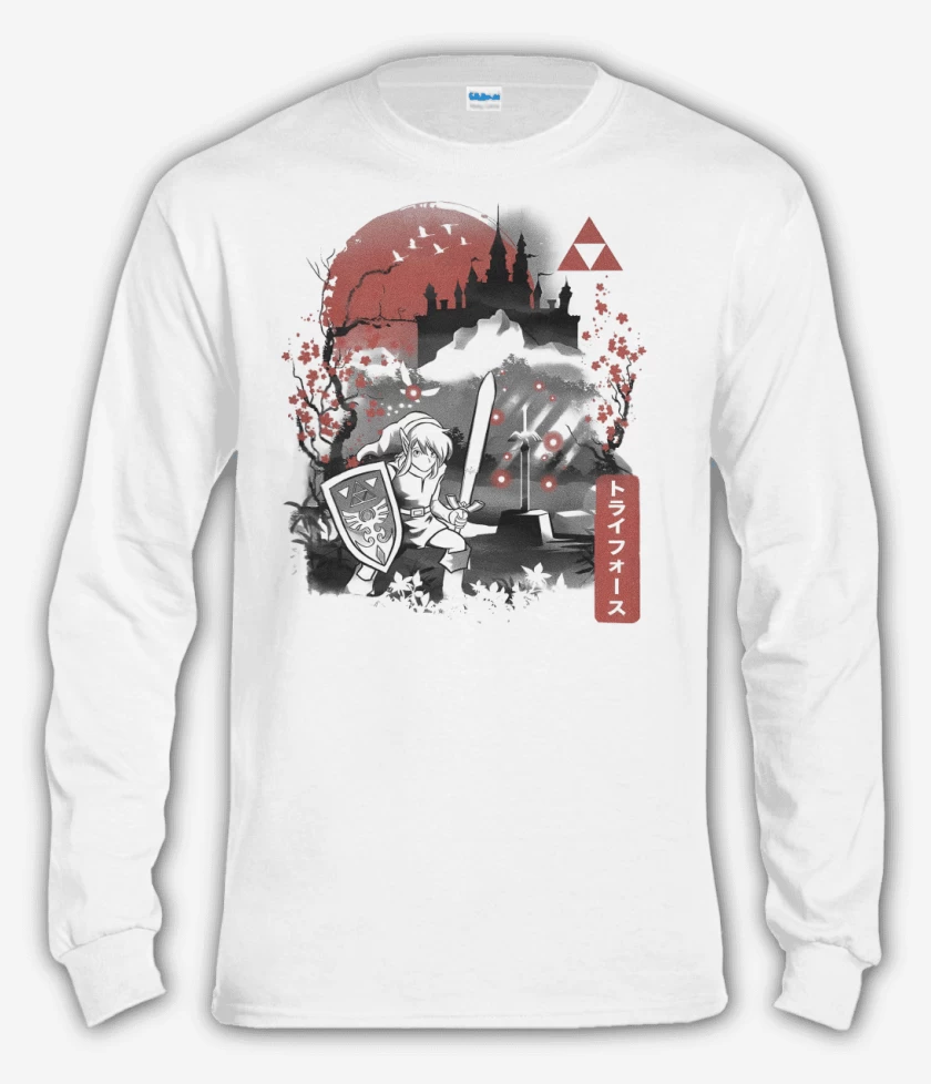 Polera manga larga Blanco de Link del Pasado