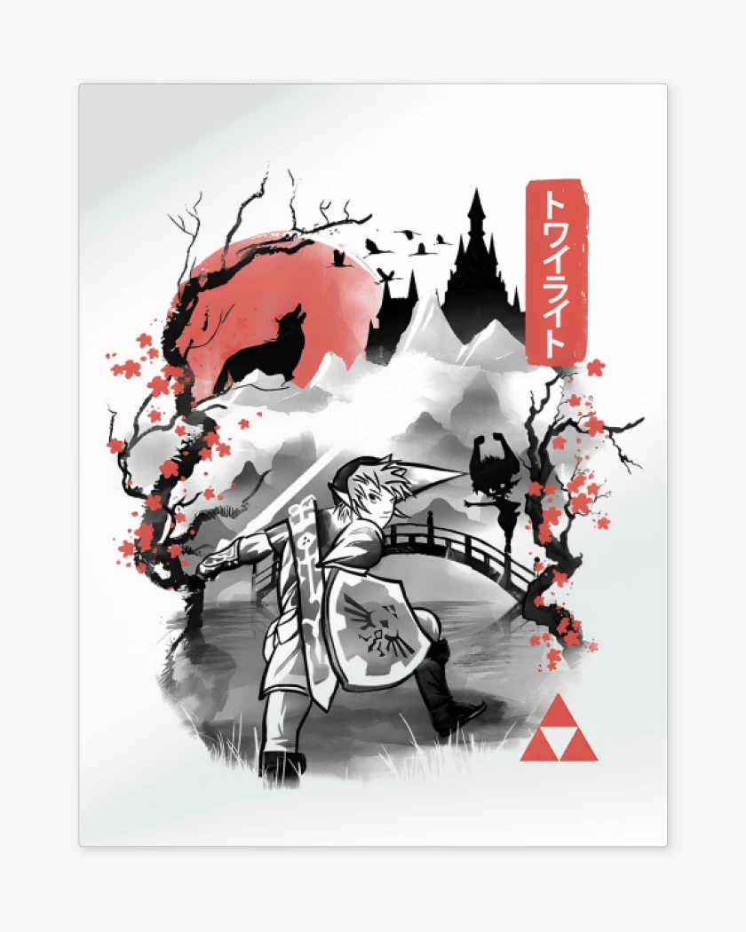 Print metalico Blanco de Link Crepuscular