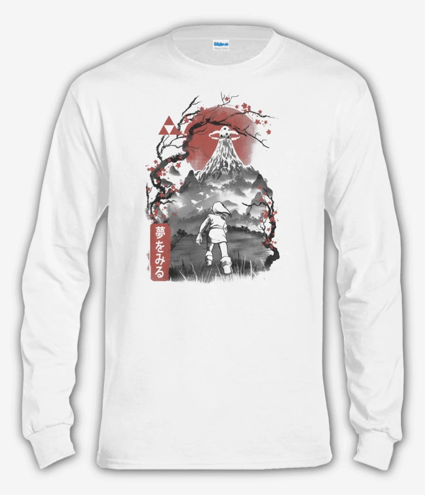 Polera manga larga Blanco de El Despertar de Link