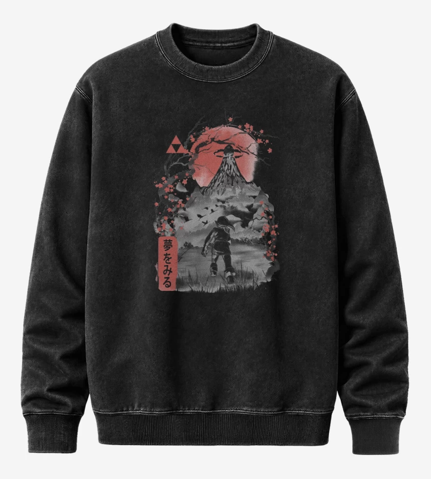 Poleron Polo Acid Wash Negro de El Despertar de Link