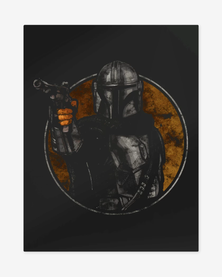 Print metalico Negro de Retro Mando