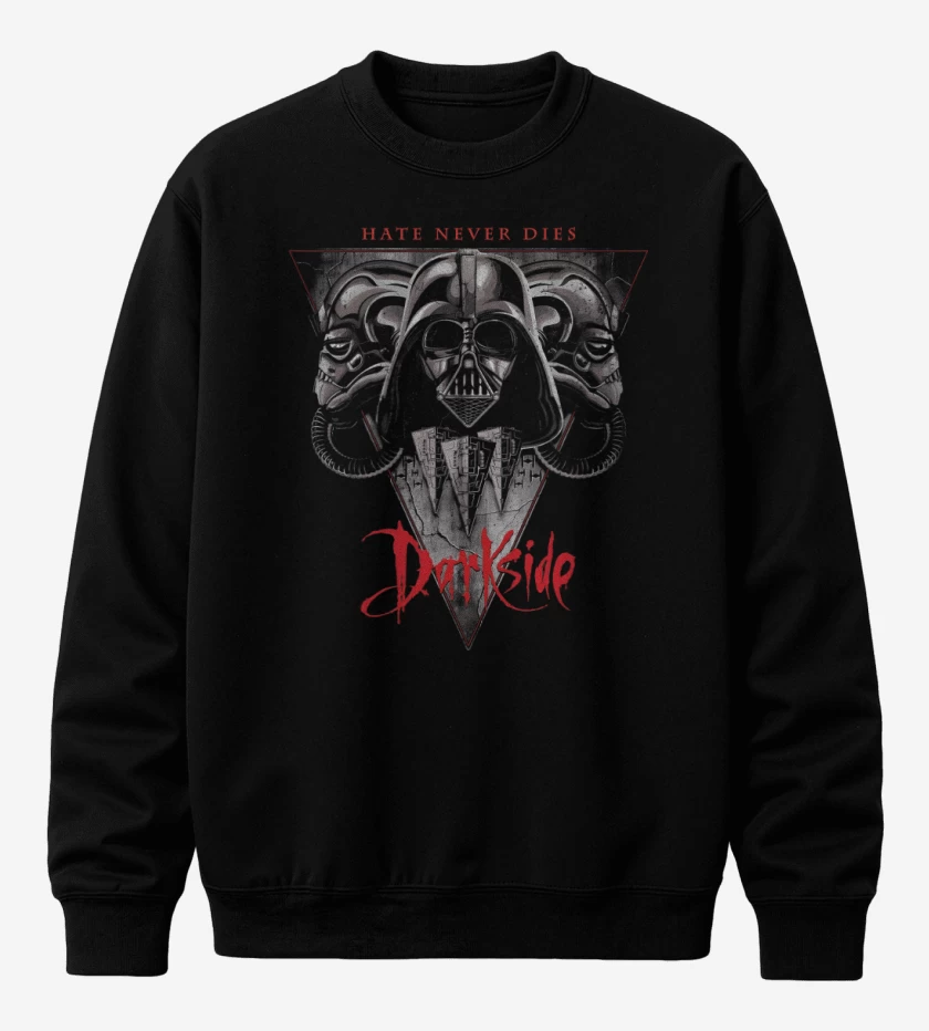 Poleron polo Negro de Darkside Hate Never Dies