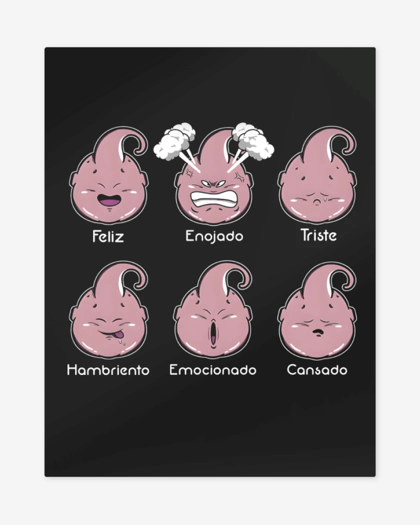 Print metalico Negro de Majin Moods
