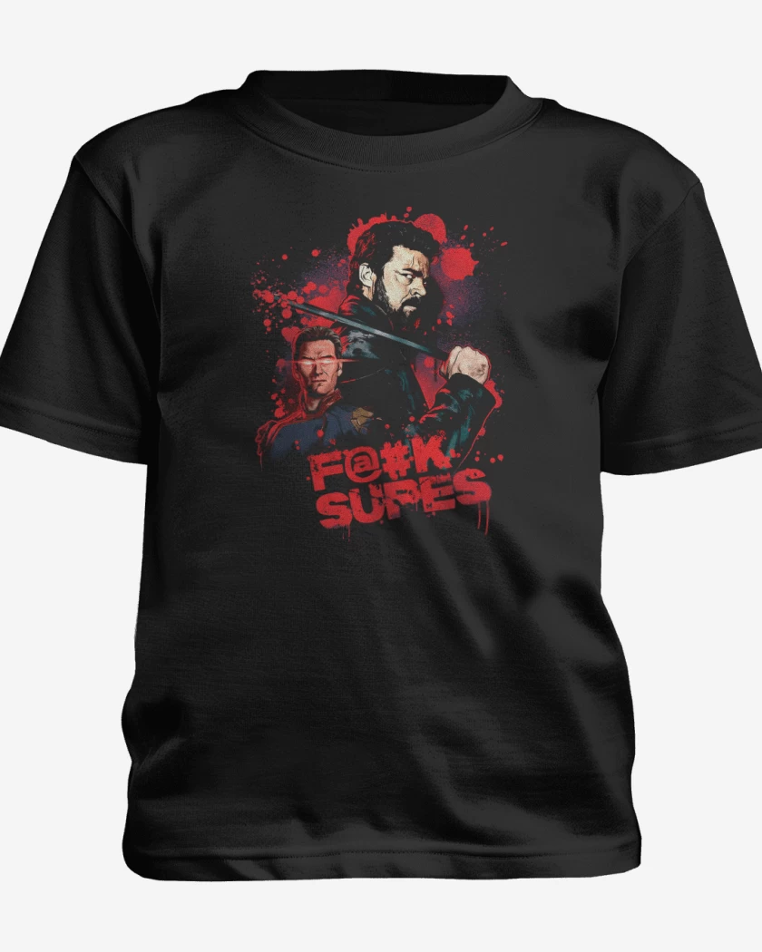 Polera de niño Negro de Fuck Supes