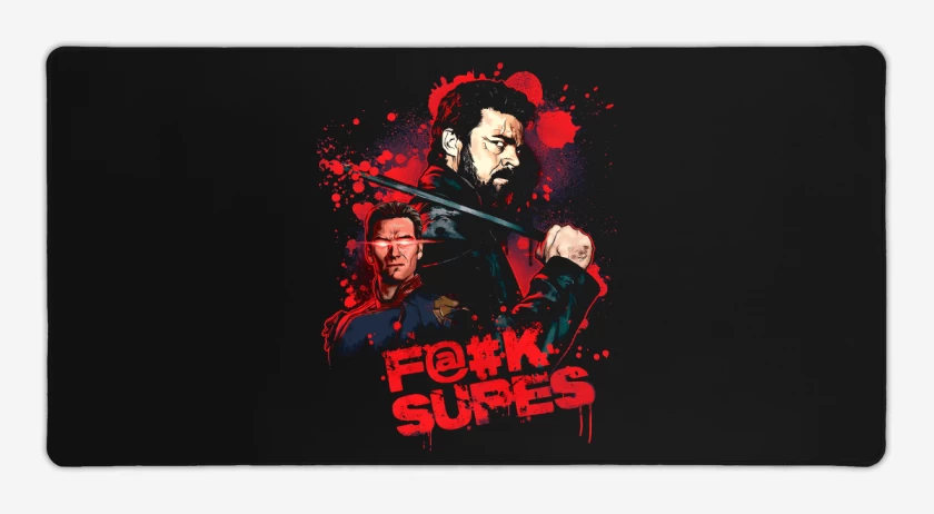 Mouse pad Gamer Negro de Fuck Supes