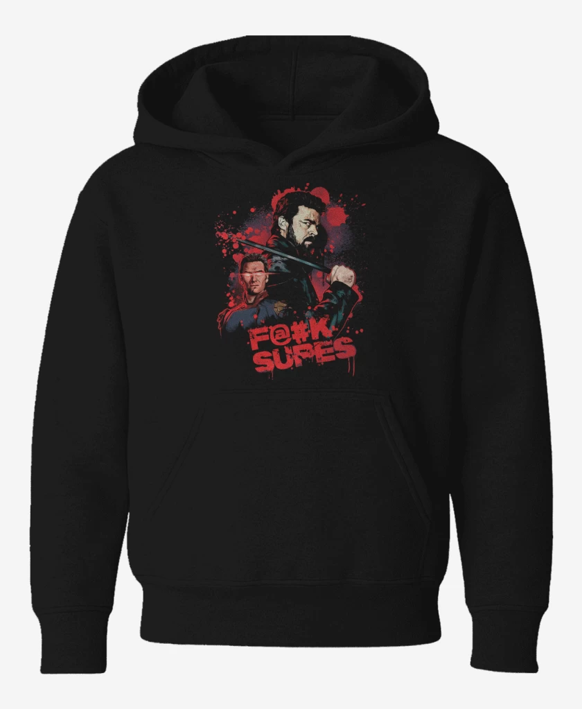 Poleron de niño Negro de Fuck Supes
