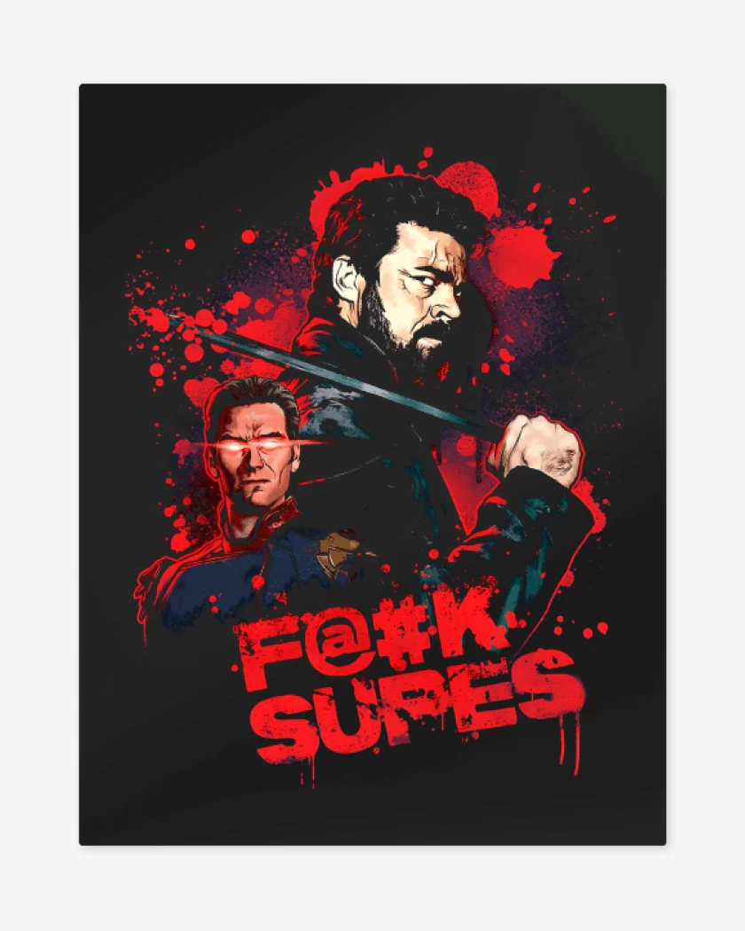 Print metalico Negro de Fuck Supes