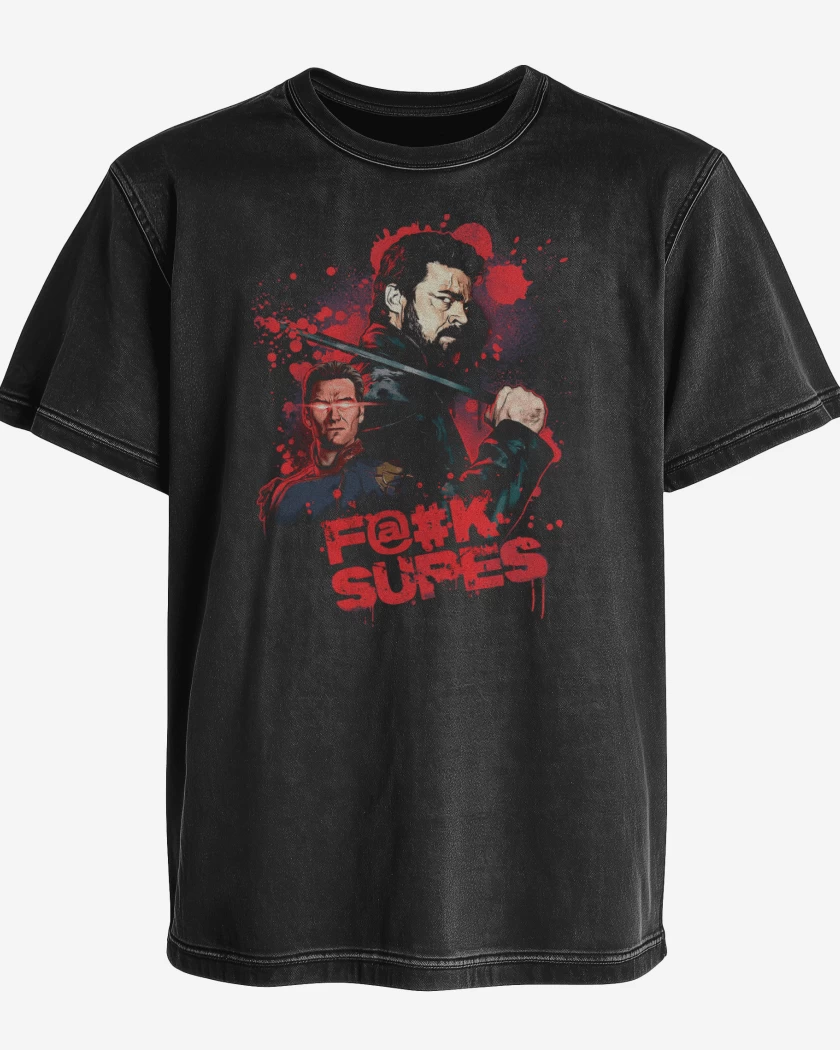 Polera desgastada Fuck Supes